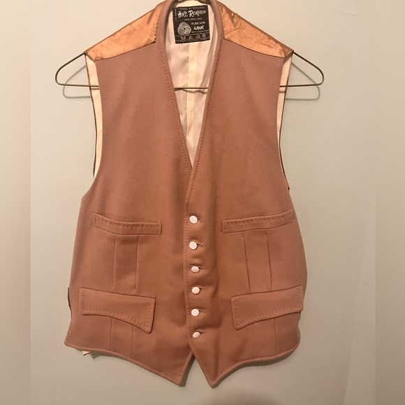 Holt Renfew - Men’s Medium - 100% Wool Vest - Tan - Vintage- Made In England- - Picture 3 of 13